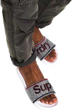 Chanclas Superdry College Gris Para Hombre