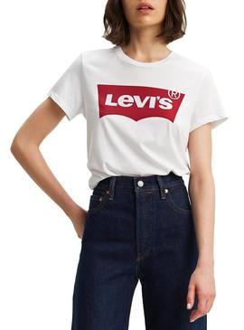 Camiseta Levis Perfect Tee Large Blanco para Mujer