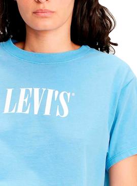 Camiseta Levis Graphic Serif Logo Azul para Mujer