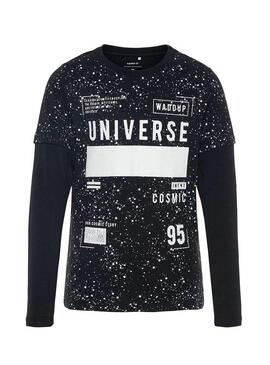 Camiseta Name It Universe Negro