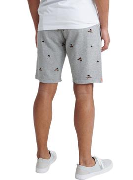 Bermudas Superdry Palm Gris para Hombre