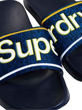 Chanclas Superdry College Azul para Hombre