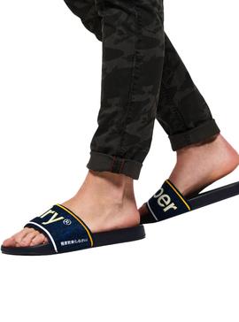 Chanclas Superdry College Azul para Hombre