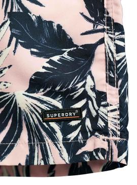 Bañador Superdry Palm Rosa para Hombre