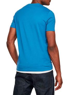 Camiseta G-Star Raw Text Azul para Hombre
