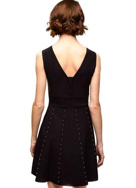 Vestido Naf Naf Abalorios Negro Para Mujer