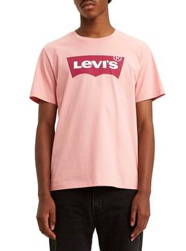 Camiseta Levis Housemark Graphic Rosa Para Hombre