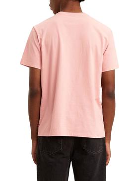Camiseta Levis Housemark Graphic Rosa Para Hombre