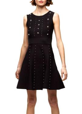 Vestido Naf Naf Abalorios Negro Para Mujer