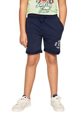 Bermudas Pepe Jeans Davide Azul Para Niño