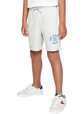 Bermudas Pepe Jeans Davide Gris Para Niño