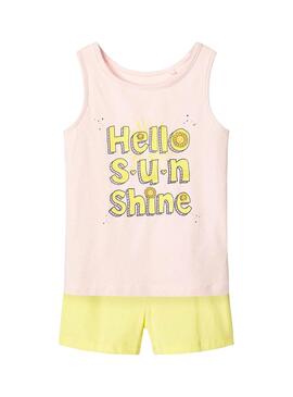 Conjunto Name It Jannah Shorts Amarillo Para Niña