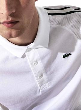 Polo Lacoste Sport Band Blanco para Hombre