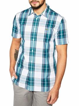 Camisa Lacoste Manga Corta Verde para Hombre