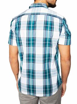Camisa Lacoste Manga Corta Verde para Hombre