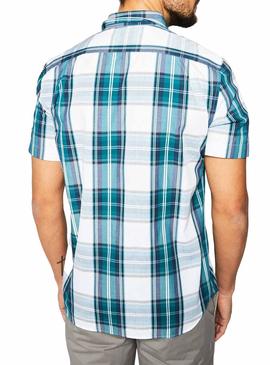 Camisa Lacoste Manga Corta Verde para Hombre