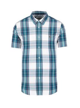 Camisa Lacoste Manga Corta Verde para Hombre