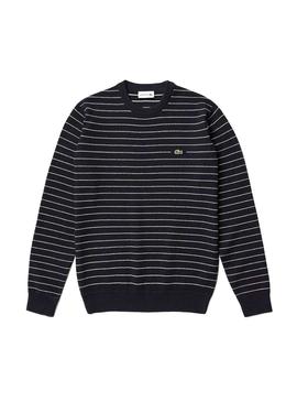 Jersey Lacoste Rayas Azul Marino para Hombre