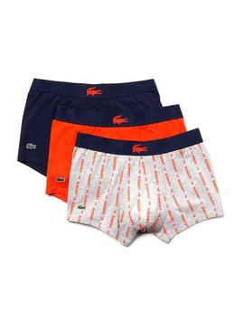 Calzoncillos Lacoste Monografico Naranja Hombre