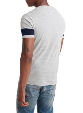 Camiseta Superdry Chestband Gris para Hombre