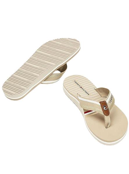 Chanclas Hilfiger Stripy Beige Mujer