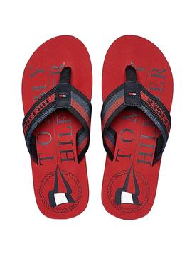 Chanclas Tommy Hilfiger Mari Rojo para Hombre