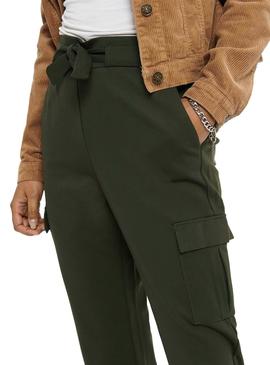 Pantalon Only Poptrash Cargo Verde para Mujer
