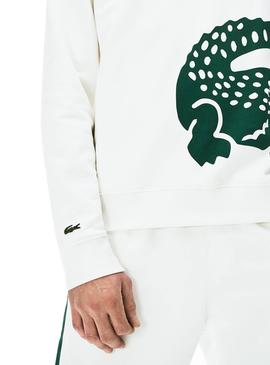 Sudadera Lacoste Maxi Logo Blanco para Hombre