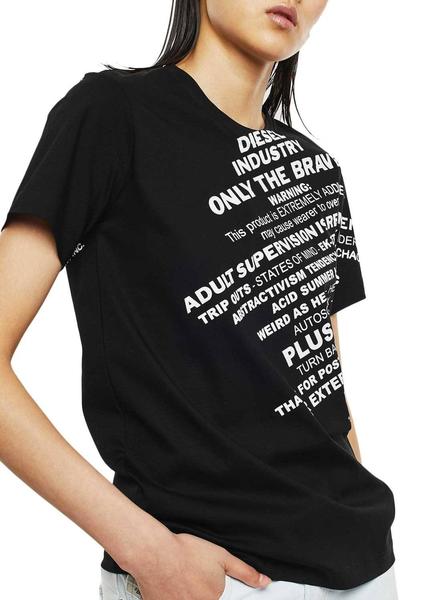 Camiseta Diesel Sily Negro para Mujer