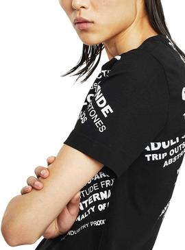 Camiseta Diesel Sily Negro para Mujer