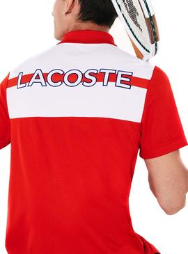 Polo Lacoste Block Ultra Dry Rojo para Hombre