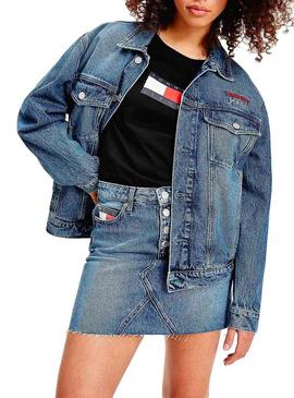 Cazadora Tommy Jeans Oversize Denim para Mujer