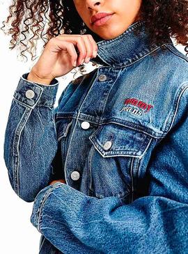 Cazadora Tommy Jeans Oversize Denim para Mujer
