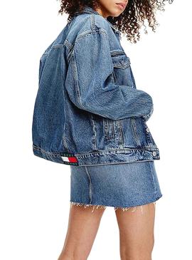 Cazadora Tommy Jeans Oversize Denim para Mujer