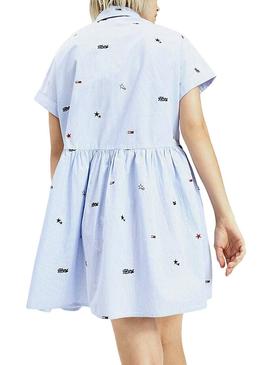 Vestido Tommy Jeans Critter Azul para Mujer