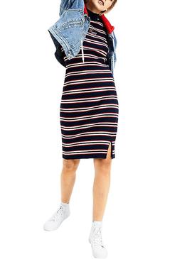 Vestido Tommy Jeans Slit Azul para Mujer