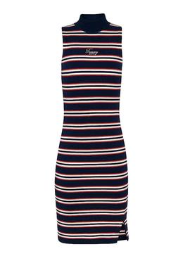 Vestido Tommy Jeans Slit Azul para Mujer