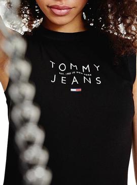 Vestido Tommy Jeans Pencil Negro para Mujer