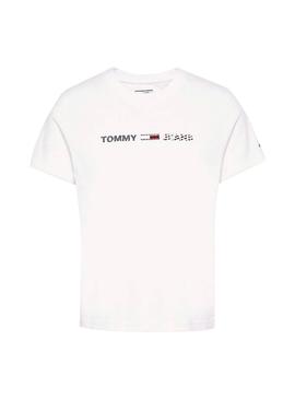 Camiseta Tommy Jeans Americana Blanco para Mujer