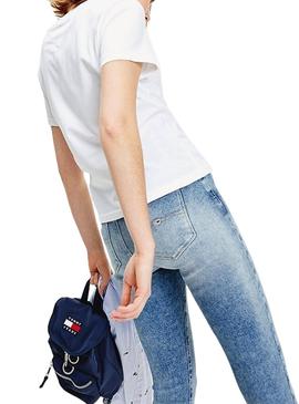 Camiseta Tommy Jeans Americana Blanco para Mujer