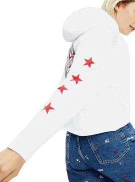 Sudadera Tommy Jeans Modern Logo Blanco para Mujer