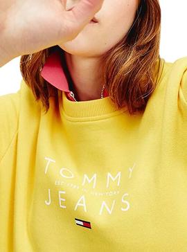 Sudadera Tommy Jeans Fruit Amarillo para Mujer