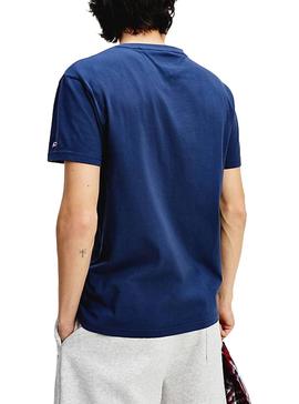 Camiseta Tommy Jeans Pieced Azul para Hombre