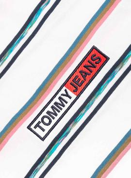 Camiseta Tommy Jeans Seasonal Stripe Blanco