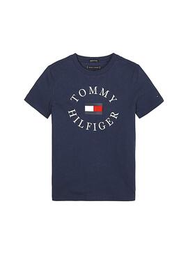 Camiseta Tommy Hilfiger Essential Marino para Niño