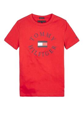 Camiseta Tommy Hilfiger Essential Rojo Niño