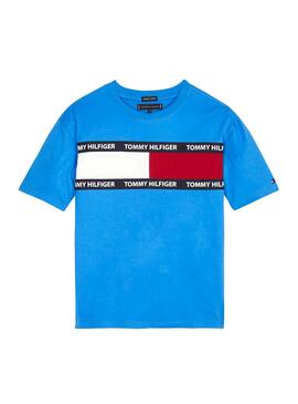 Camiseta Tommy Hilfiger FLAG Azul Niño