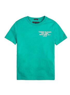 Camiseta Tommy Hilfiger Essential Class Verde Niño