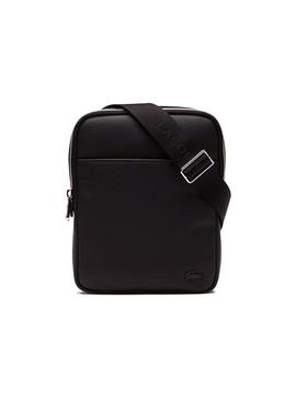 Bolso Lacoste Gael Flat Negro Hombre