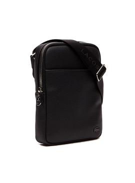 Bolso Lacoste Gael Flat Negro Hombre